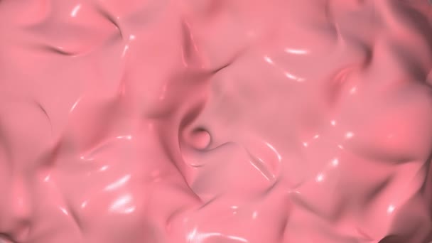 Realistic Pink Pastel Silk Milk Flowing Animation Looping Footage — Stock Video