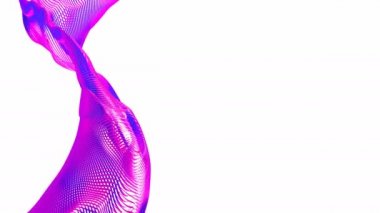 Sıvı soyut renkli çizgili beyaz arka plan üzerinde izole. 4 farklı renk kombinasyonu kümesi. Döngü animasyon.