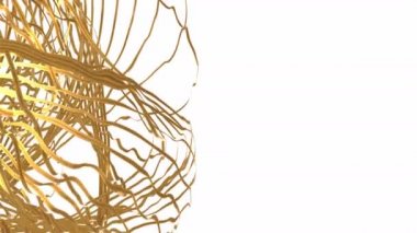 Kaotik soyut renkli çizgili beyaz arka plan üzerinde izole. 5 farklı renk kümesi. Döngü animasyon.