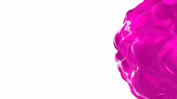 Liquid Color Paint Bubble Animation Isoliert Auf Weißem Hintergrund Set — Stockvideo