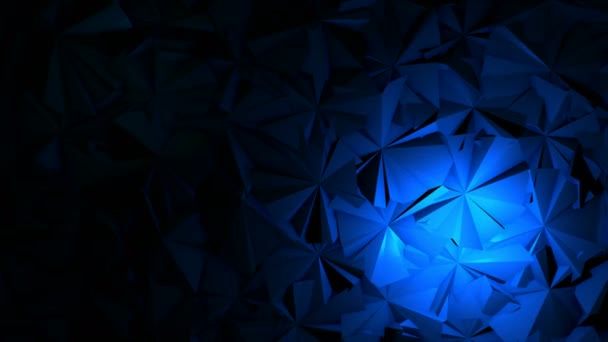 Синяя Абстрактная Геометрическая Текстура Треугольника Бесшовный Цикл — стоковое видео