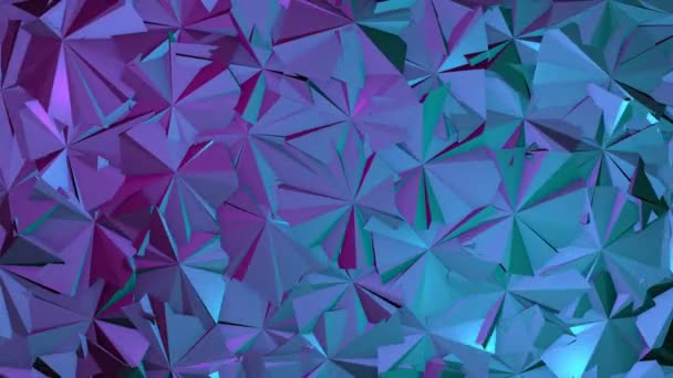 Abstract Geometric Triangle Texture Neon Style Seamless Loop — Stock Video