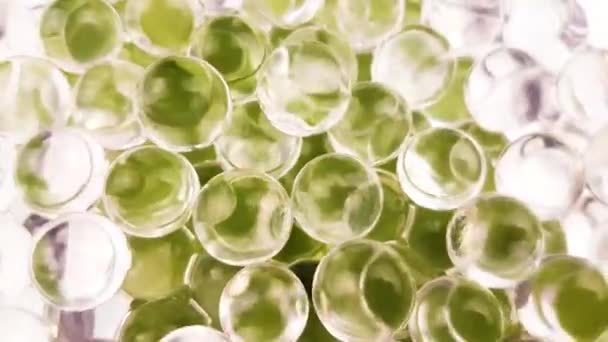 Gel Agua Cristalina Verde Girando Lazo Sin Costuras Primer Plano — Vídeo de stock