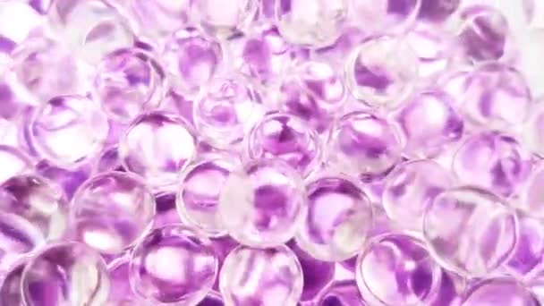 Violet Pastel Water Gel Ballen Draaien Kunnen Worden Gebruikt Voor — Stockvideo