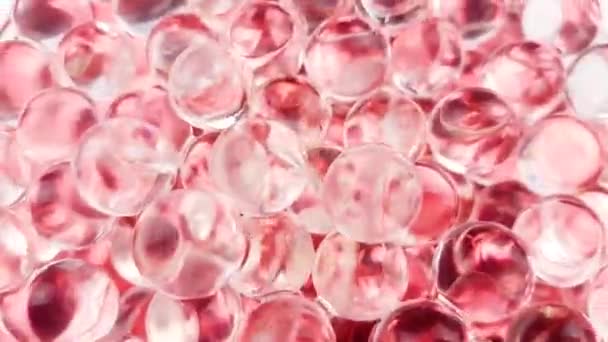 Roze Pastel Water Gel Ballen Kan Worden Gebruikt Voor Reclame — Stockvideo