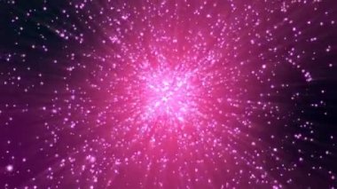 Pembe glitter explosin parıldıyor. Soyut animasyon.