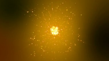 Altın glitter explosin parıldıyor. Soyut animasyon.