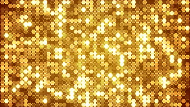 Altın glitter altıgen arka plan animasyonlar. Sorunsuz döngü.