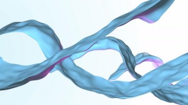 Soyut mavi ve pembe pastel sıvı animasyon dalgalar. Sorunsuz döngü.