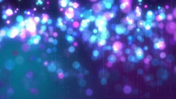 Paillettes Bleues Violettes Scintille Animation Brillante — Video