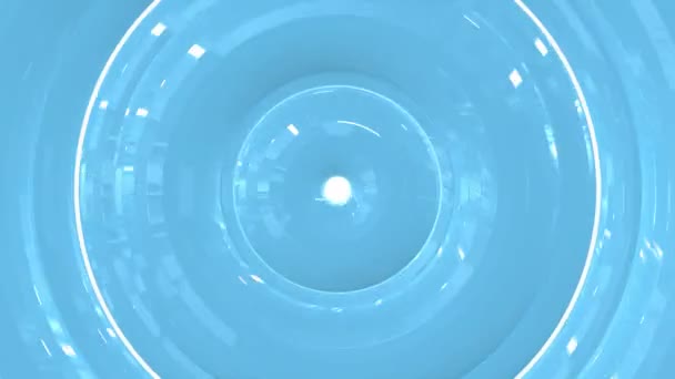 Cercles Abstraits Verre Liquide Bleu Pastel Images Boucle Sans Couture — Video