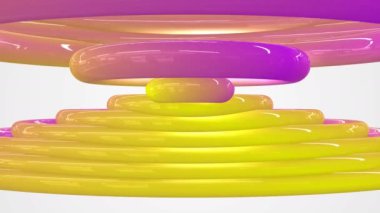 Soyut ultra violet sıvı cam animasyon daireler. Sorunsuz döngü görüntüleri.