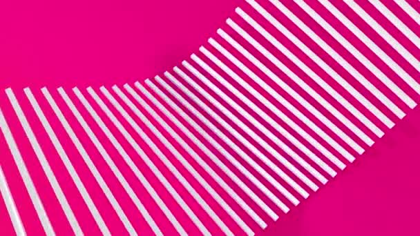 Abstract Lines Moving Waves Pink Background Shadows Seamless Loop Animation — Stock Video