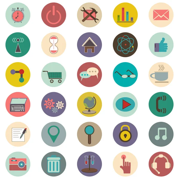 Conjunto de 30 iconos sobre Internet — Vector de stock