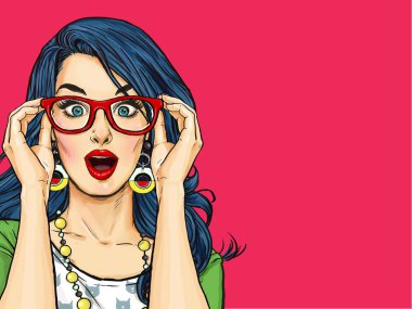 Sürpriz Pop Art Kız bardaklarda. Parti Davetiyesi. Doğum günü kartı. Hollywood, komik kadın. Seksi kız. Hayran kadın. Satılık, wow, sevimli, dudaklar, hippi, yüz, merak, günaha, yağma, şok, dedikodu, bak