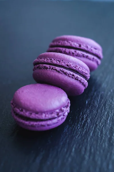 Macaroons com mirtilos — Fotografia de Stock