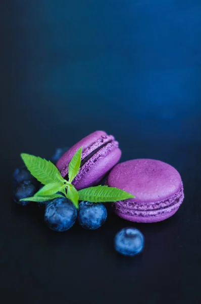 Macarons aux myrtilles — Photo