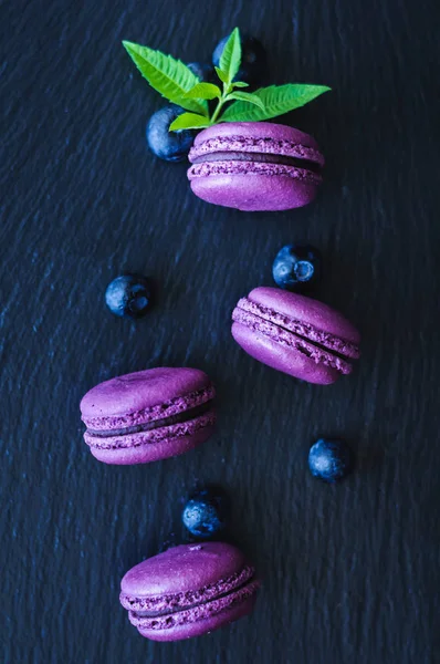 Macarons aux myrtilles — Photo