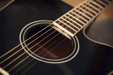 siyah akustik gitar