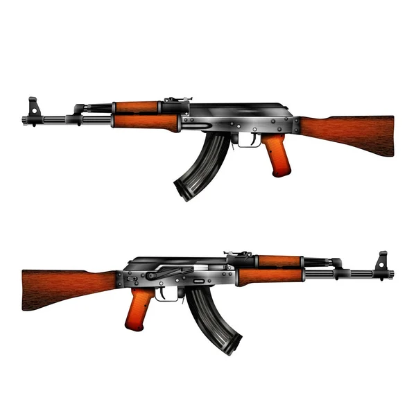 Vector realista de un Kalashnikov AK-47 — Vector de stock