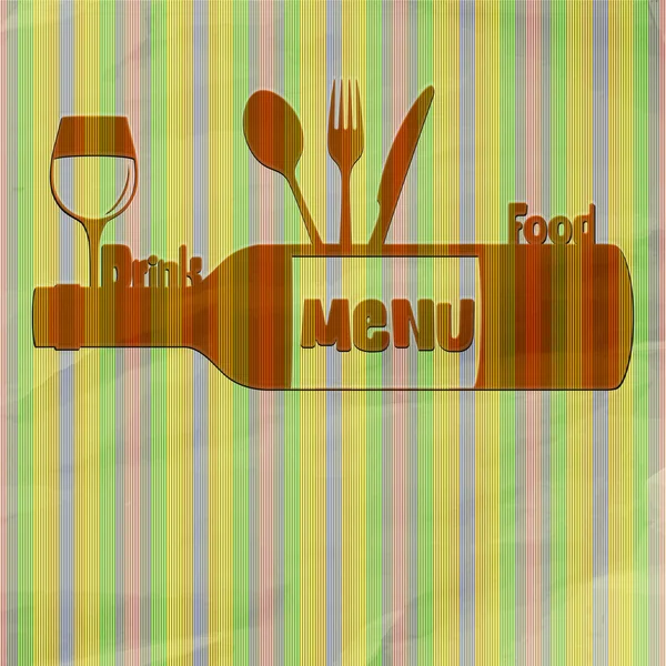 Menu du restaurant nourriture et boissons — Image vectorielle