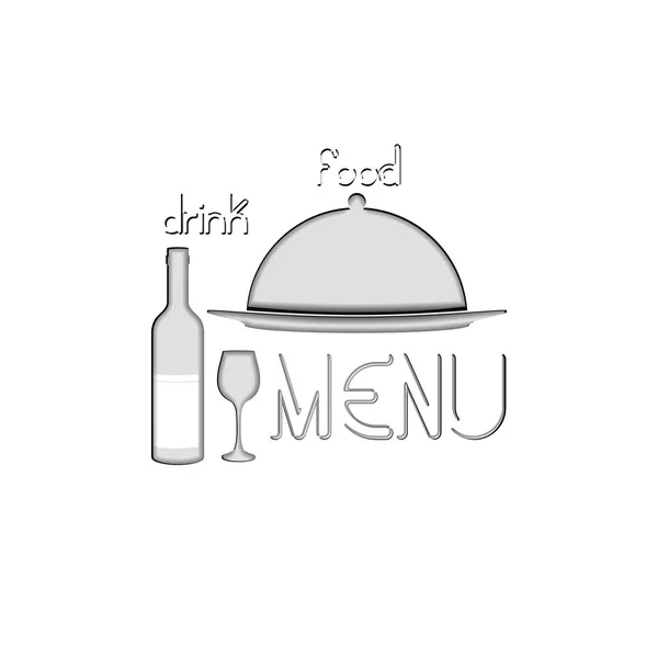 Restaurant menu template stencil paper two — Stock Vector