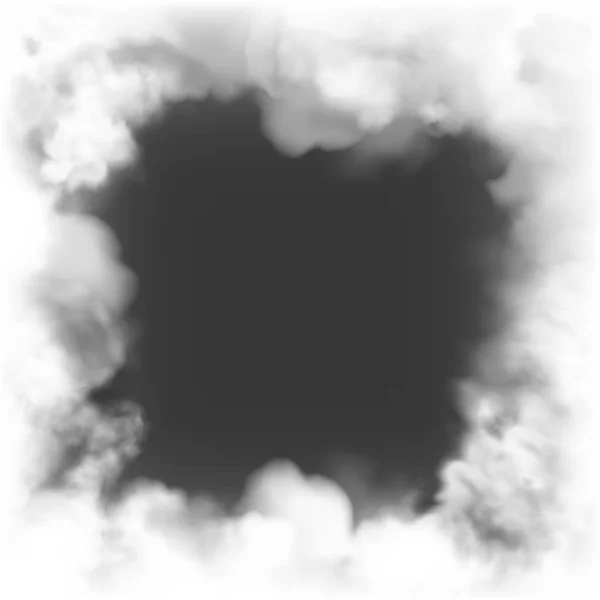 Smoke frame dark background — Stock Vector