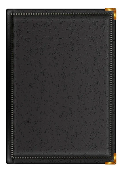 Bloc-notes en cuir noir — Image vectorielle