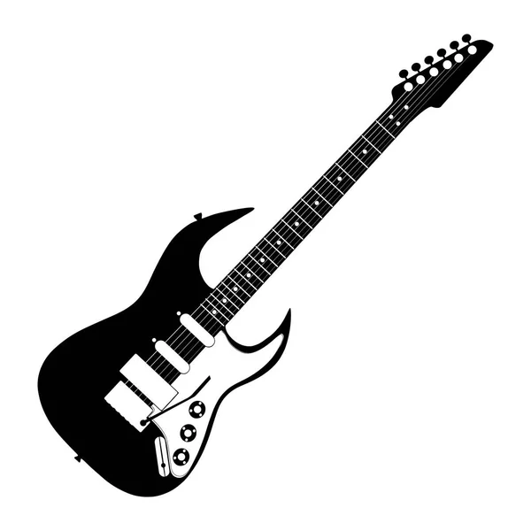 Contorno de guitarra elétrica —  Vetores de Stock