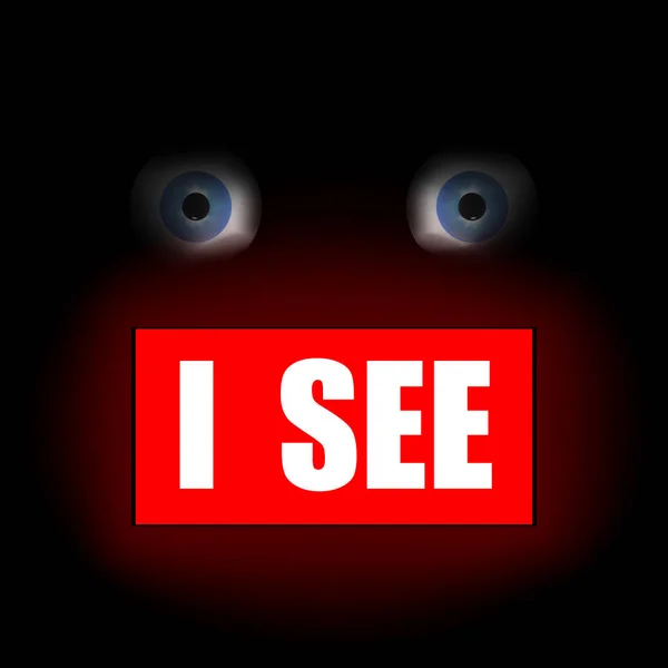 I see I see I see — Stock Vector