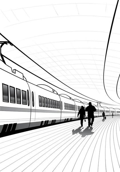 insanlar tren istasyonunda