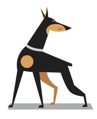 Doberman minimalist görüntü