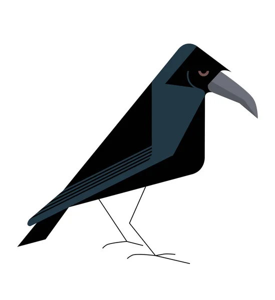 Oude verstandig raven — Stockvector