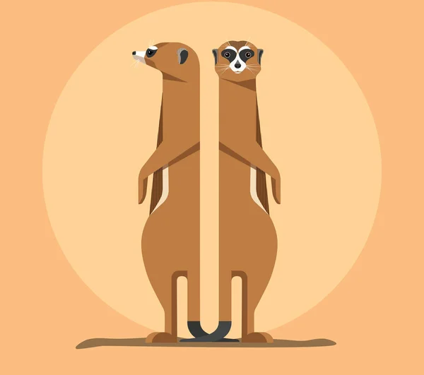 I suricati sono i figli del sole — Vettoriale Stock