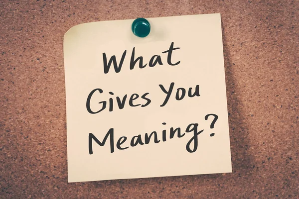 O que te dá significado ? — Fotografia de Stock