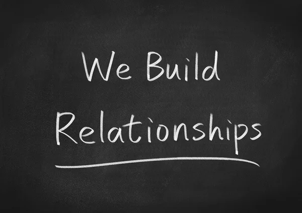 We bouwen relaties — Stockfoto
