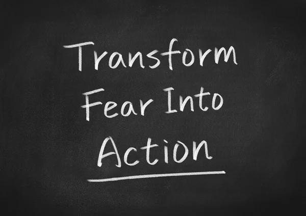 Преобразовать страх в действие — стоковое фото