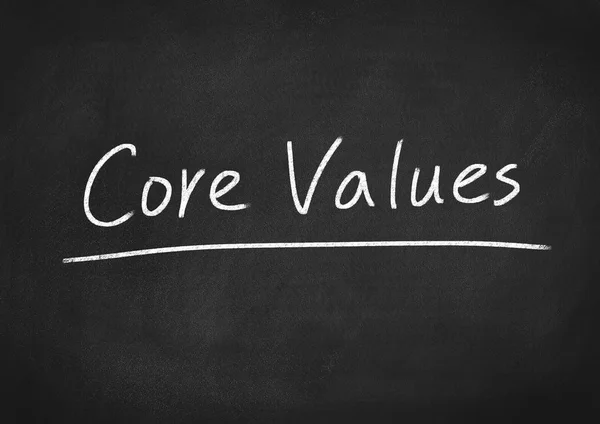 Alapvető értékek-táblára háttér — Stock Fotó
