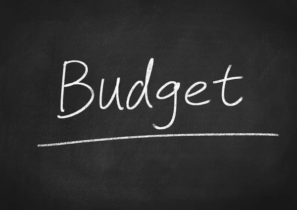 Budget concept testo su sfondo lavagna — Foto Stock