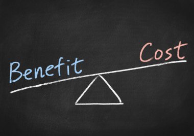 benefit cost concept clipart
