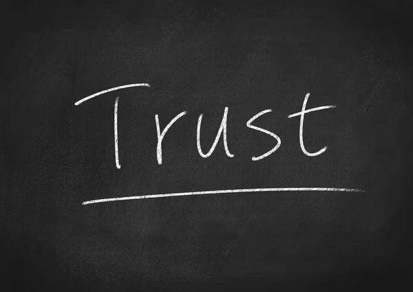 Palavra conceito de confiança — Fotografia de Stock