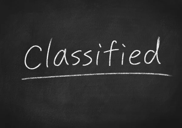 Classified concept word — Stock Photo, Image