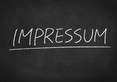 impressum concept word