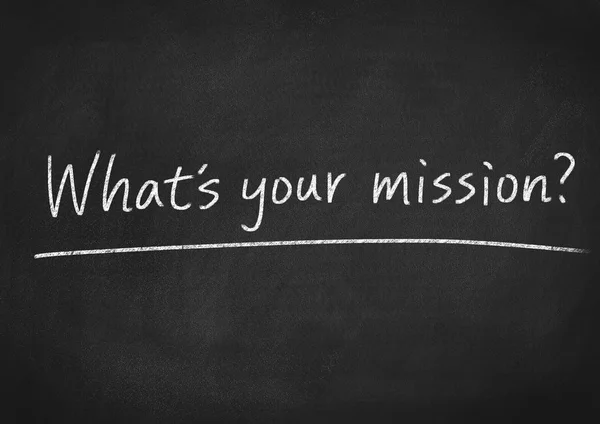 Was ist Ihre Mission? — Stockfoto