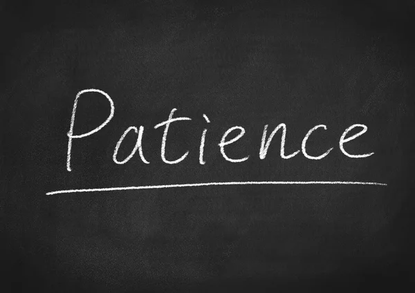 Palavra conceito paciência — Fotografia de Stock