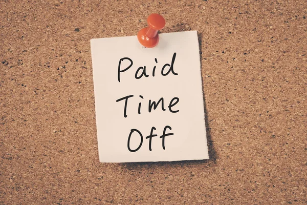 Paid time off — Stock Photo, Image
