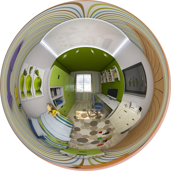 Illustration seamless panorama of children's room — Stock Photo, Image