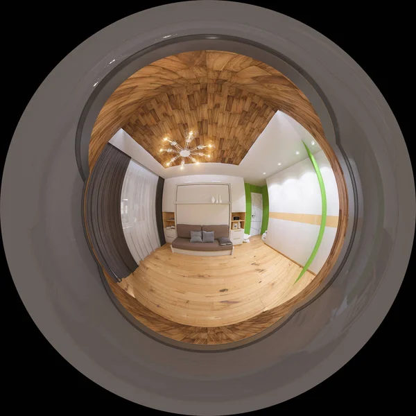 3d ilustración esférica 360 grados, panorama sin fisuras de livi — Foto de Stock