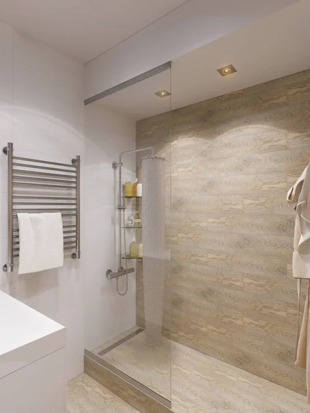 3d rendering di interni bagno di design — Foto Stock