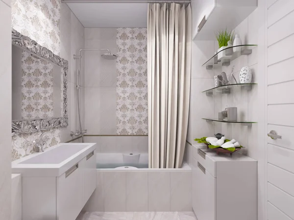 3D-Abbildung eines Design-Badezimmers — Stockfoto